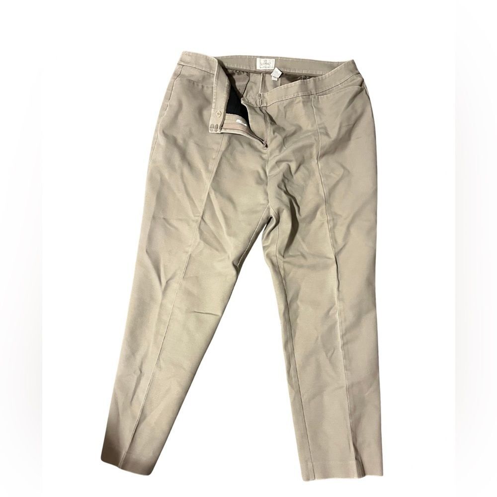 Chicos So Slimming Straight Leg 2.5 Khaki Elastic Dress Pant